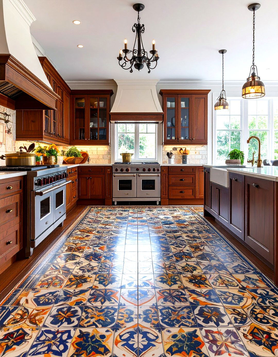 Victorian Inspired Encaustic Tiles - 30 kitchen floor tile ideas