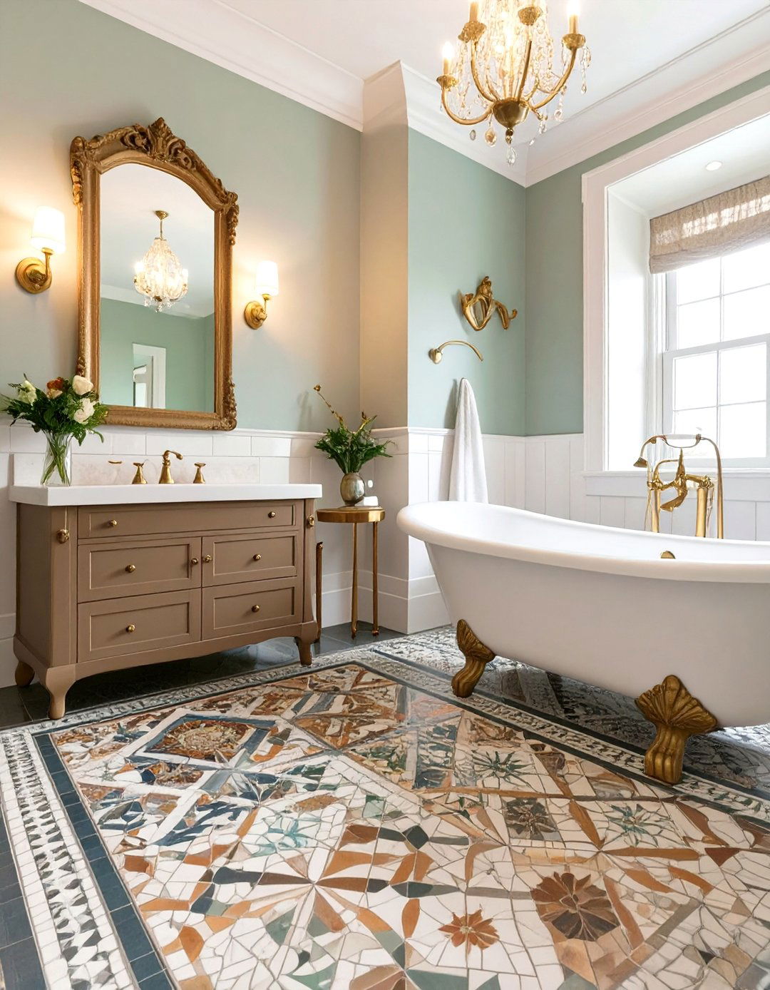 Victorian Inspired Tiled Bathroom - 30 bathroom tiling ideas