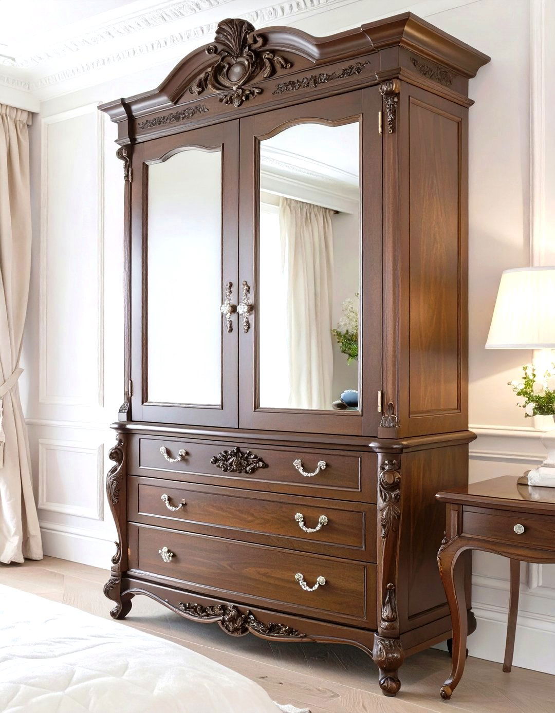 Victorian Inspired Wardrobe Closet with Ornate Details - 30 wardrobe closet design ideas