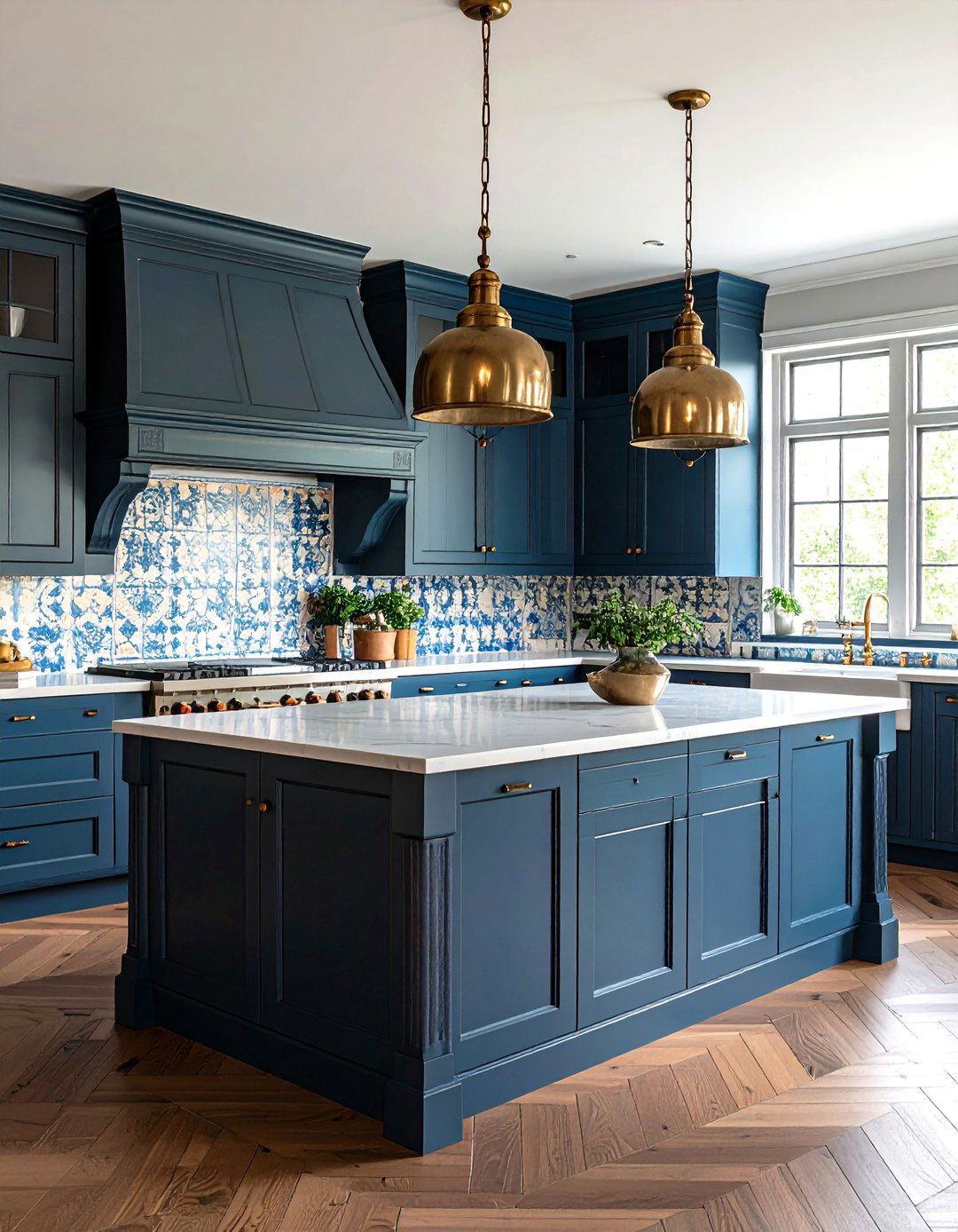 Victorian Kitchen with Gaslight Style Pendants - 30 kitchen lighting design ideas