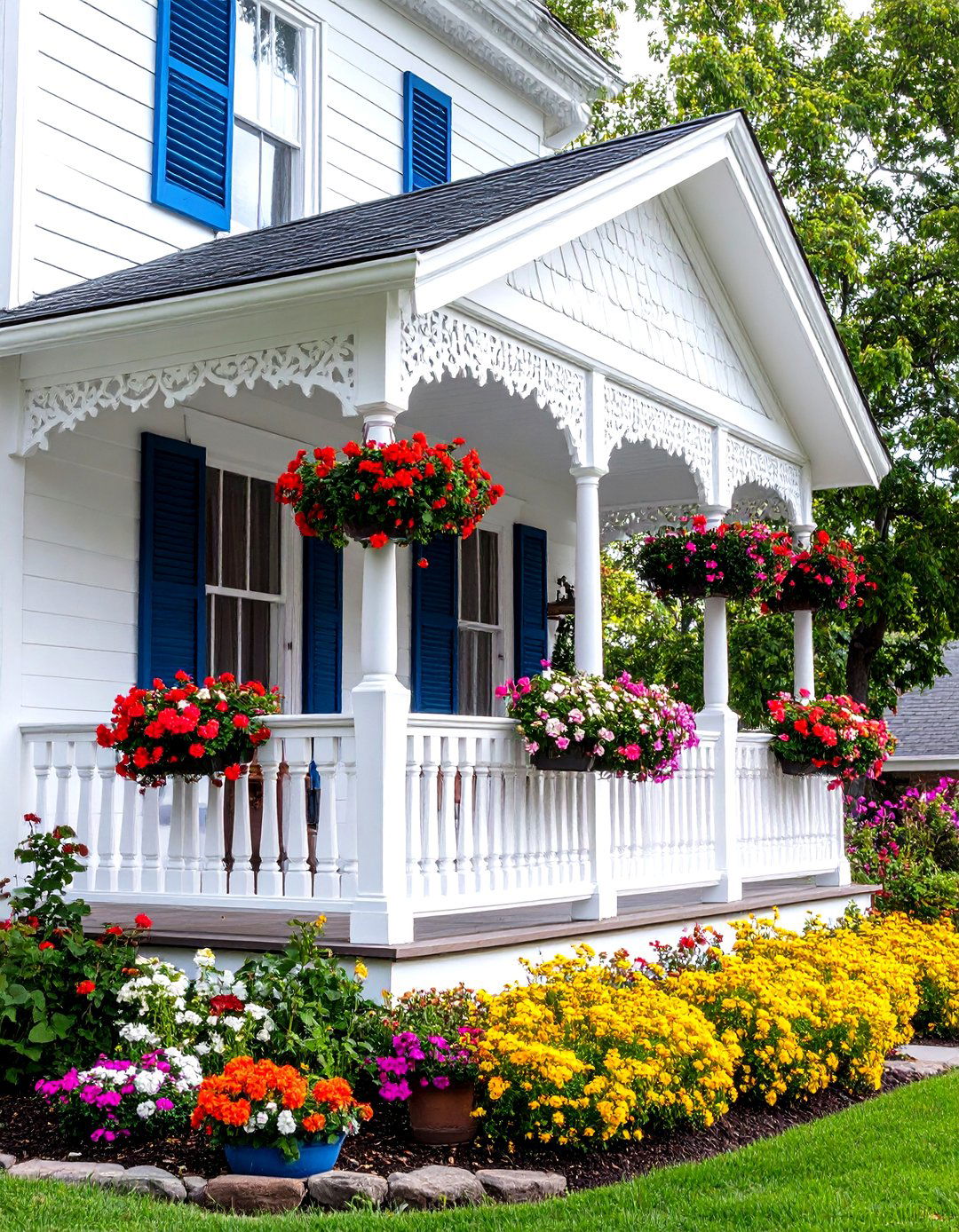 Victorian Style Gingerbread Trim Porch Cover - 30 porch cover ideas