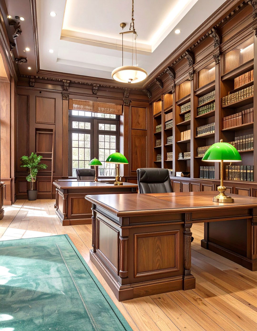 Vintage Academic Library Office - 30 commercial office interior design ideas
