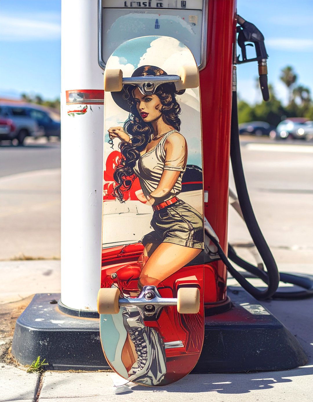 Vintage Americana Skateboard Deck Design - 30 skateboard deck designs