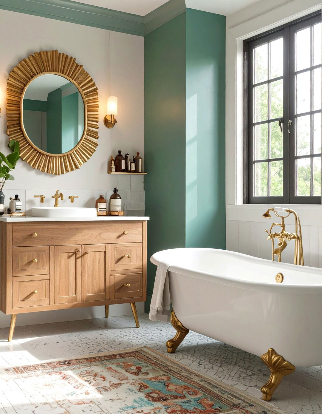 Vintage Eclectic Bathroom Mix - 30 bathroom makeover ideas