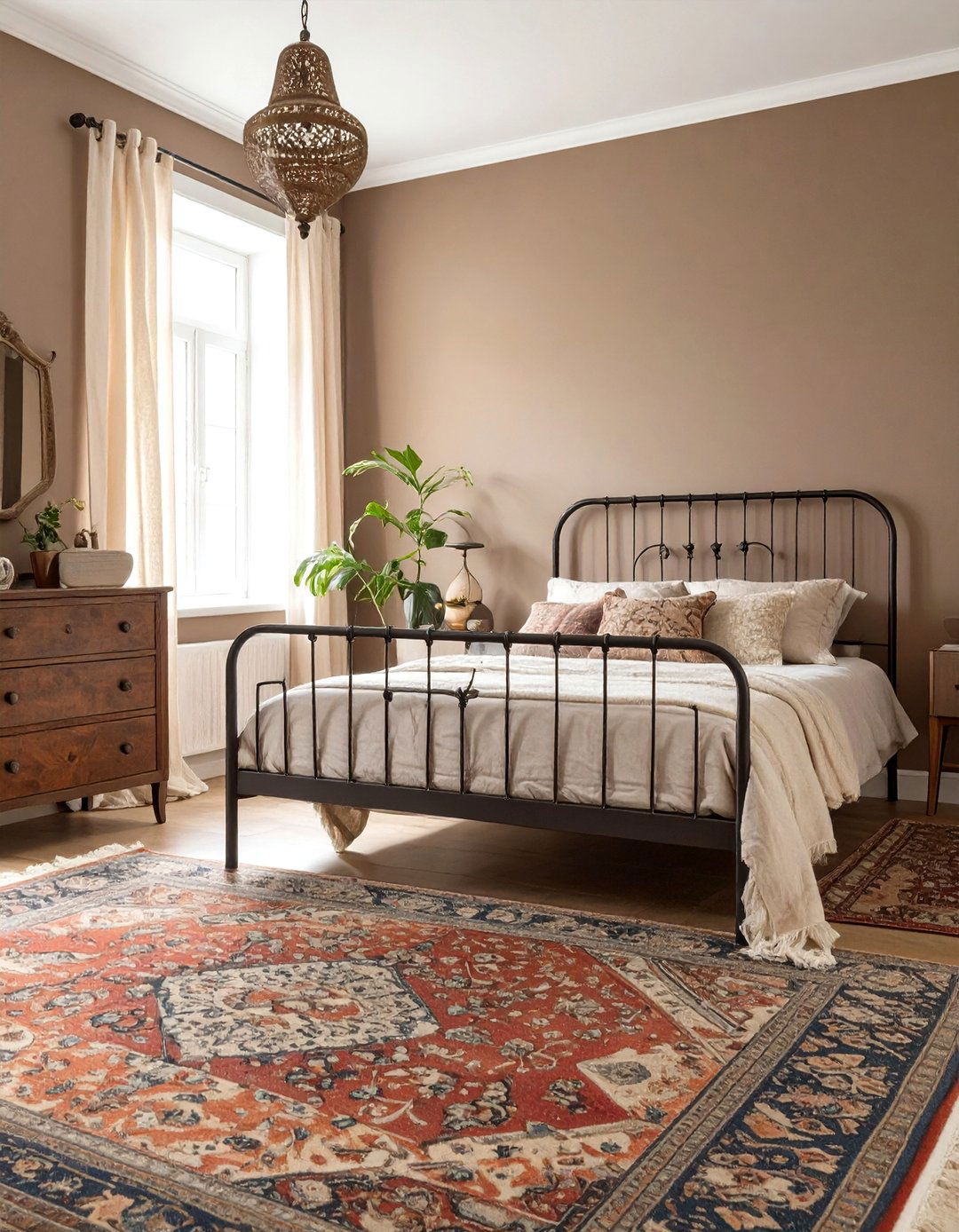 Vintage Eclectic Brown Bedroom - 30 brown bedroom ideas