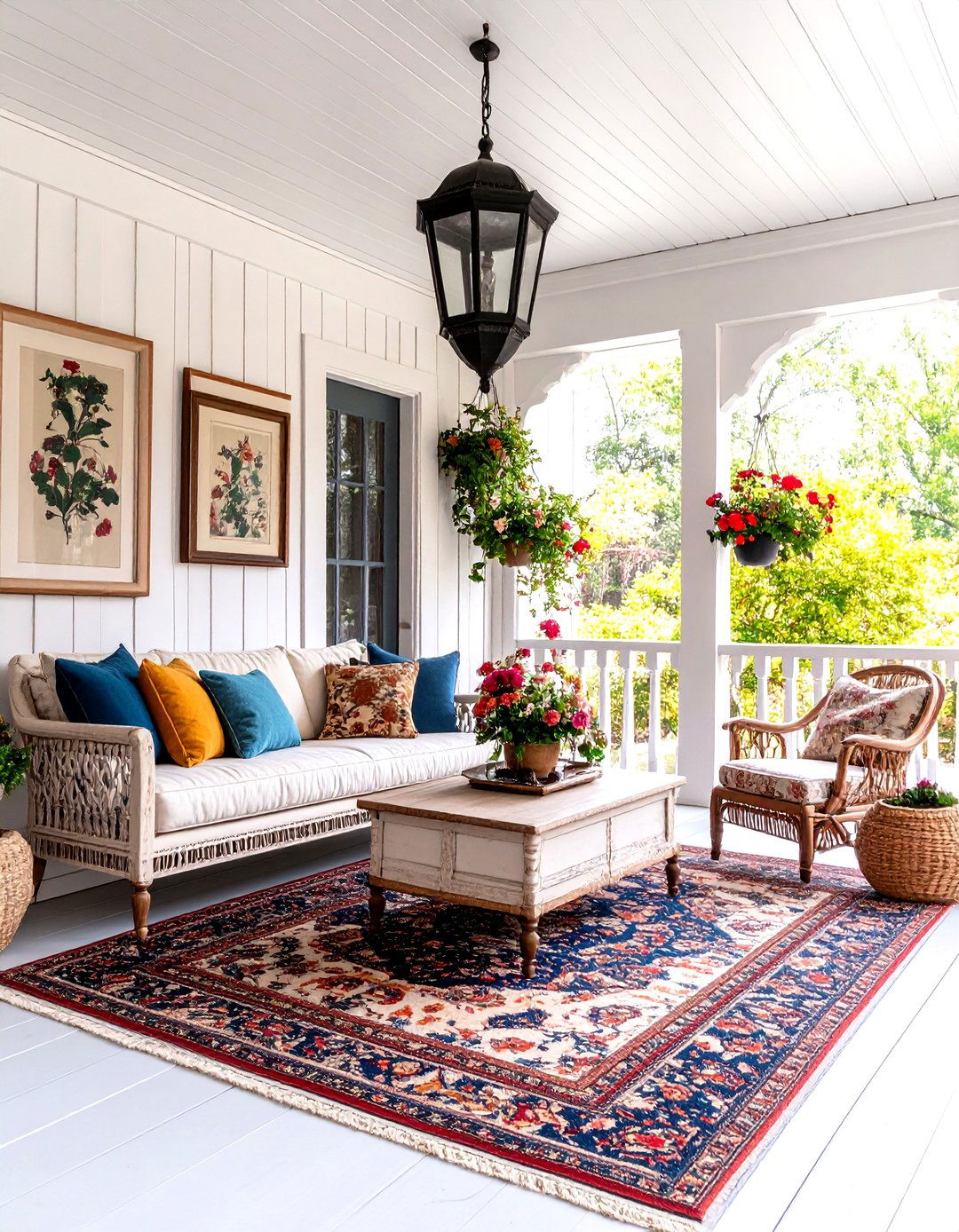 Vintage Eclectic Porch Parlor - 30 enclosed porch ideas on a budget