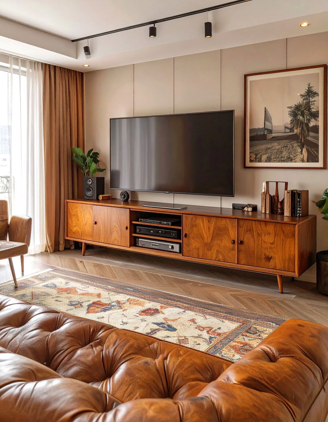 Vintage Finds and Contemporary Tech Media Room - 30 opposition in interior design ideas