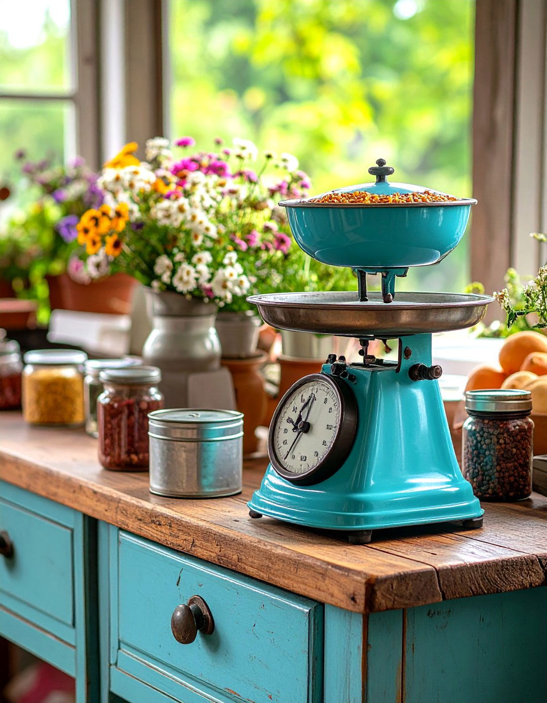 Vintage Flea Market Kitchen Counter - 30 kitchen counter decor ideas