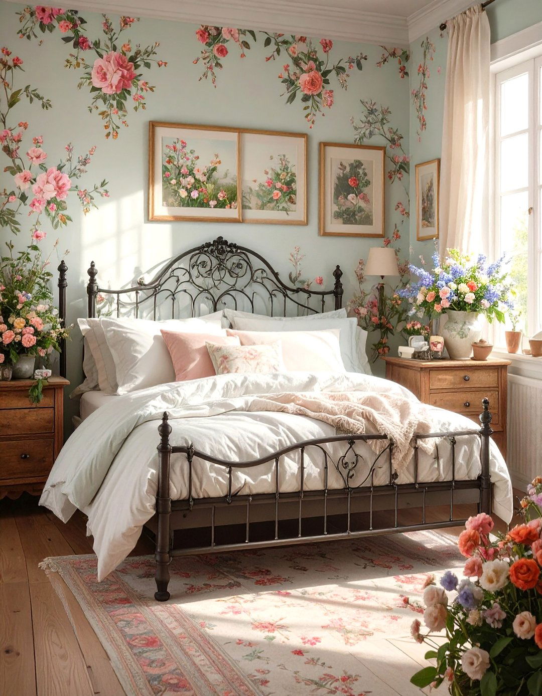 Vintage Floral Charm Room - 30 cute room decor ideas