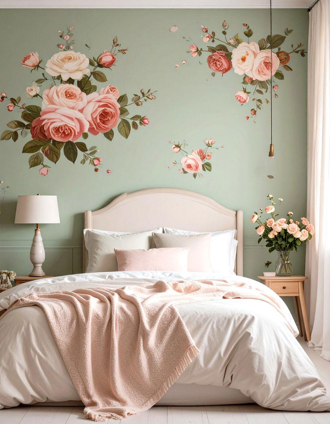 Vintage Floral Print Wallpaper - 30 wallpaper ideas for bedroom
