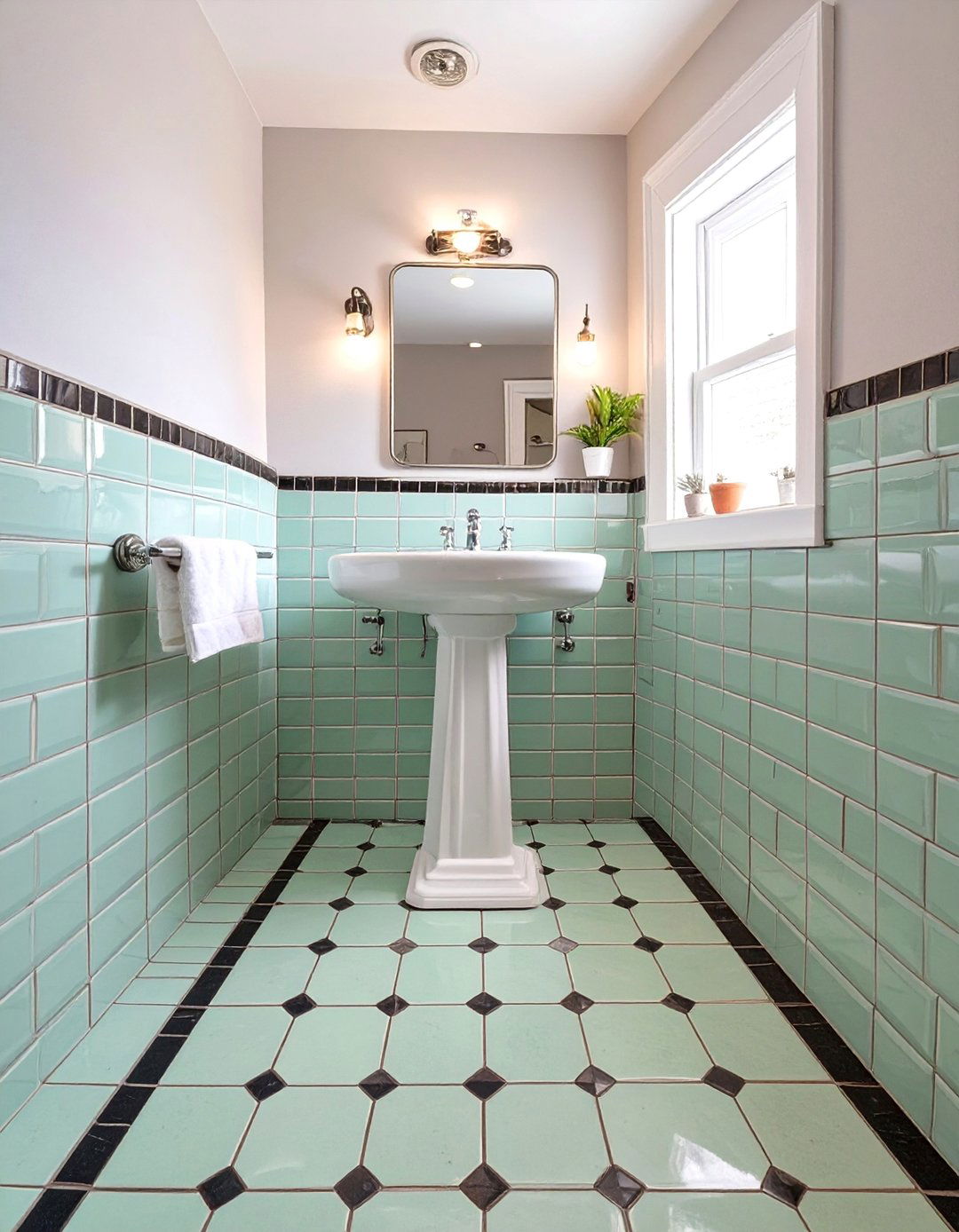 Vintage Green Bathroom Tile Floor - 30 bathroom tile floor ideas