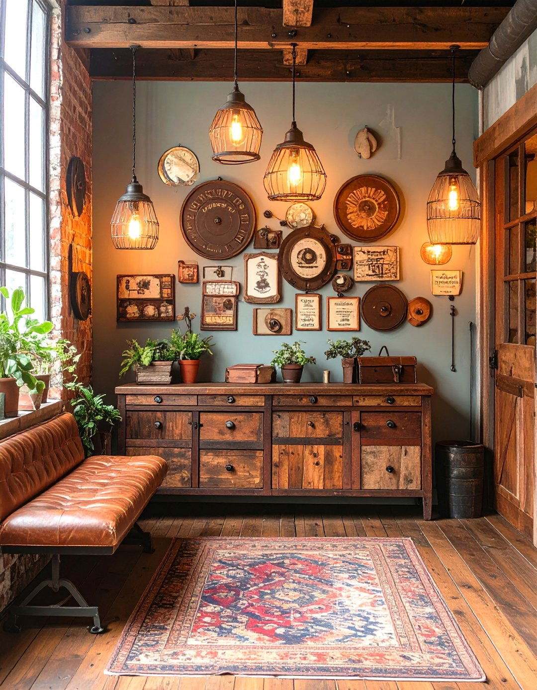 Vintage Industrial Entryway - 30 ai entryway makeover ideas