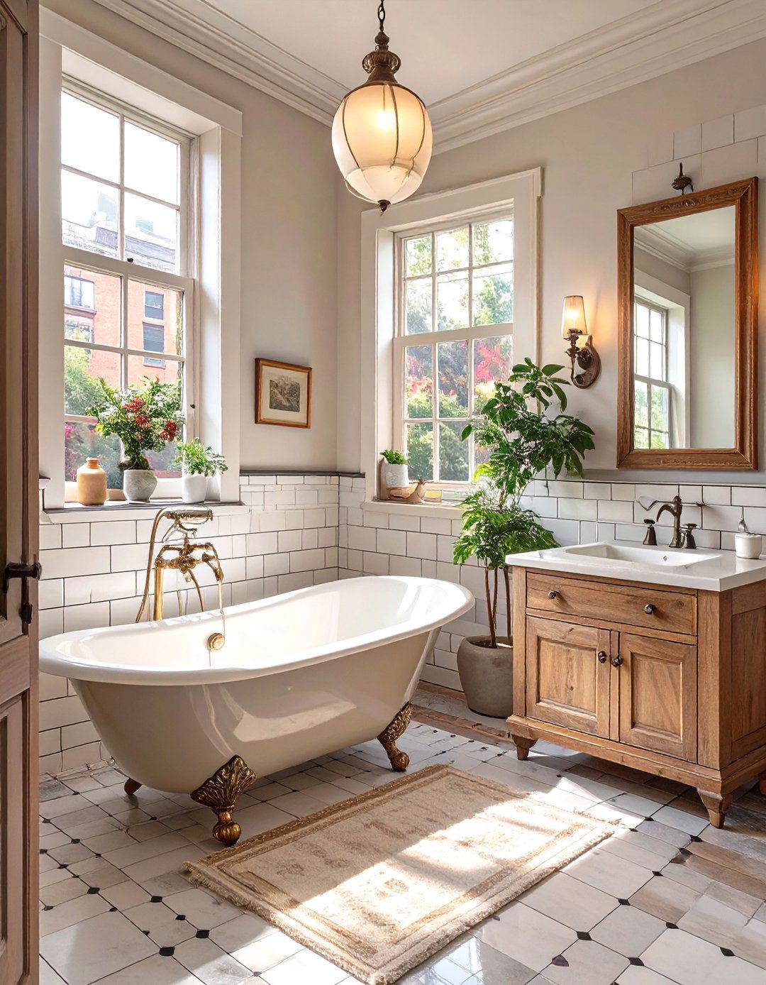 Vintage Inspired Apartment Bathroom - 30 apartment bathroom ideas