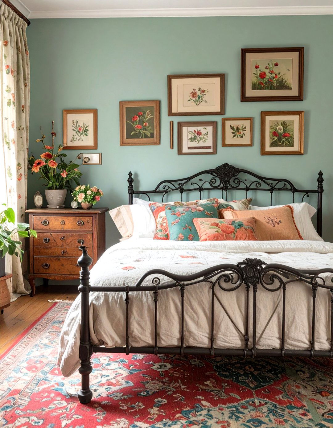 Vintage Inspired Bedroom with Antique Finds - 30 women bedroom ideas