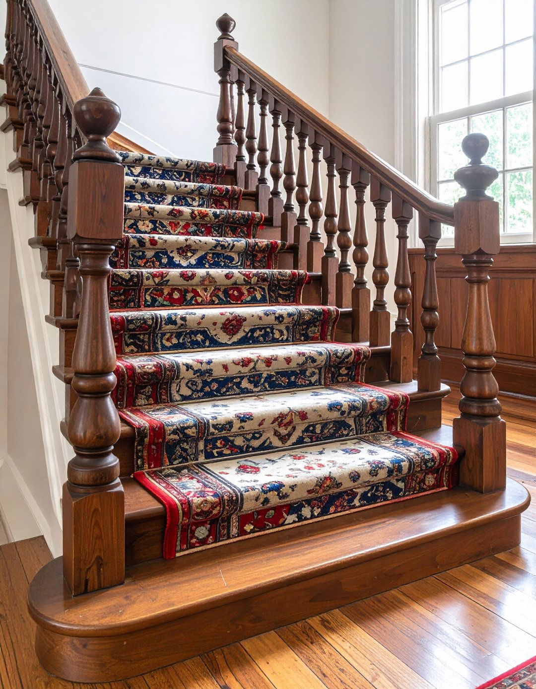 Vintage Inspired Stair Runners - 30 latest carpet trends for stairs
