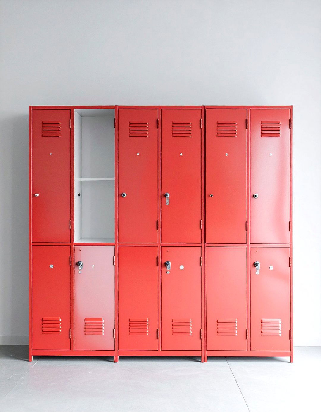 Vintage Locker Style Cabinets - 30 office shelving ideas