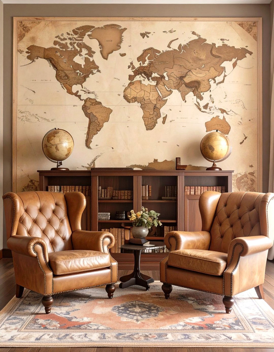 Vintage Map Mural Living Room Wallpaper - 30 classy wallpaper designs for living room
