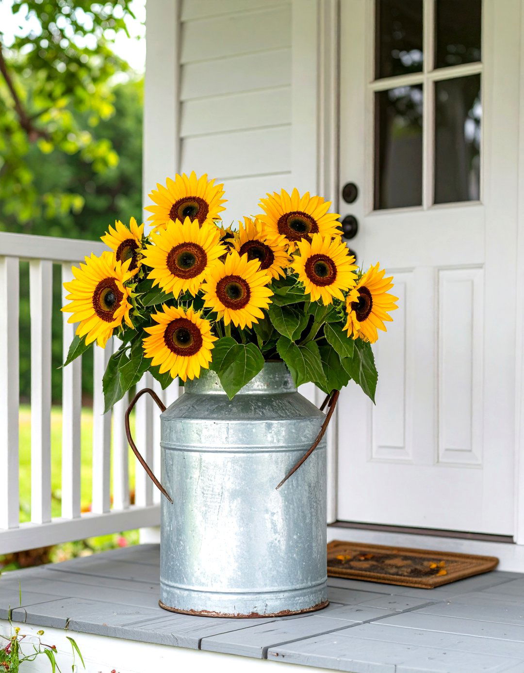 Vintage Milk Cans as Decor - 30 porch decor ideas