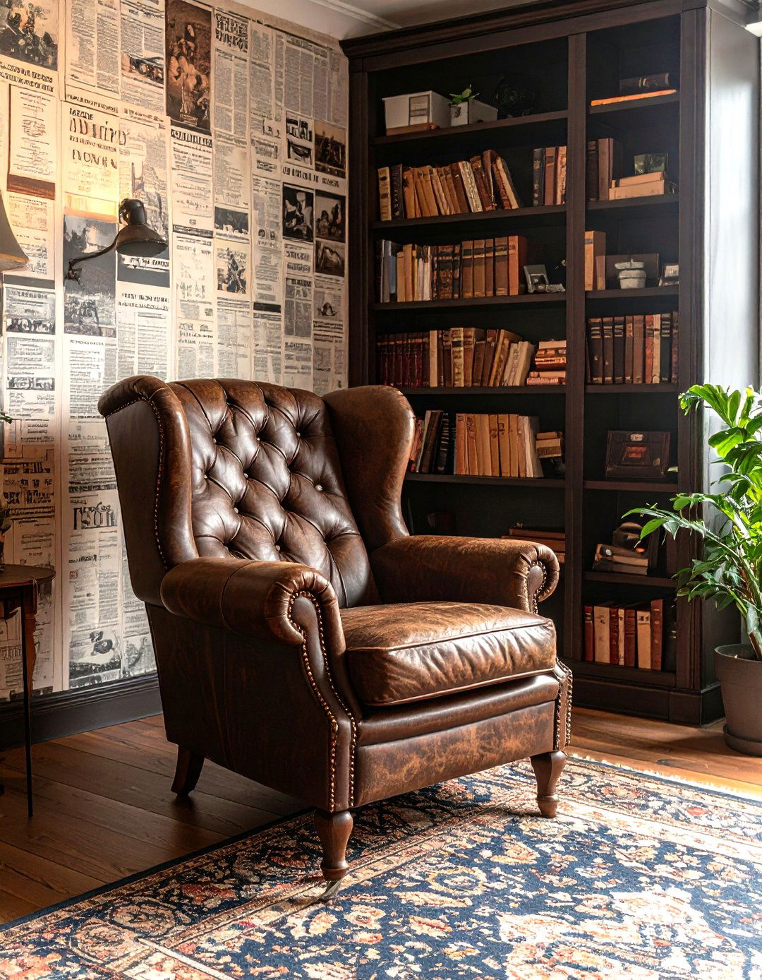 Vintage Newspaper Living Room - 30 living room wallpaper ideas