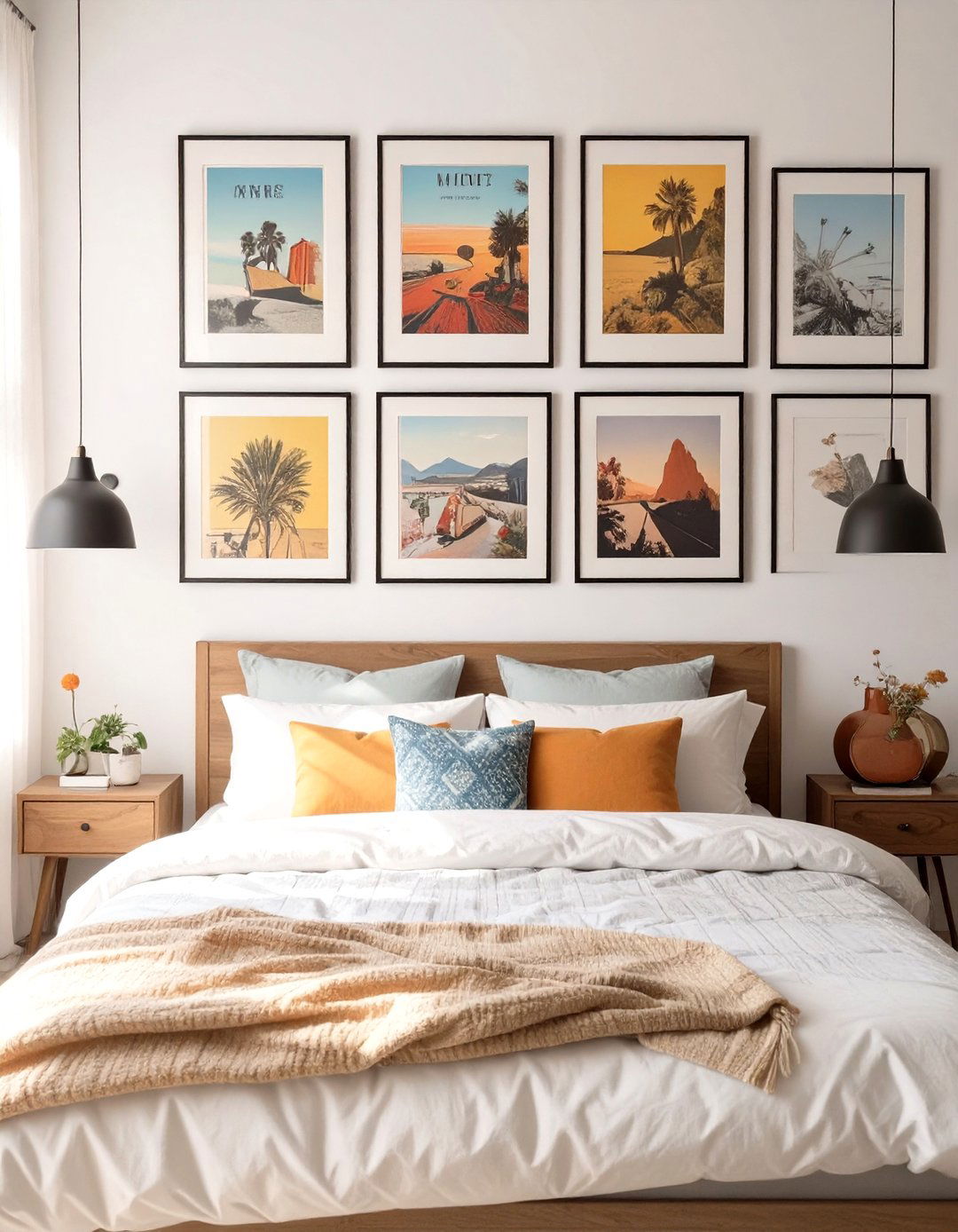 Vintage Poster Collection Bedroom - 30 master bedroom pictures above bed ideas