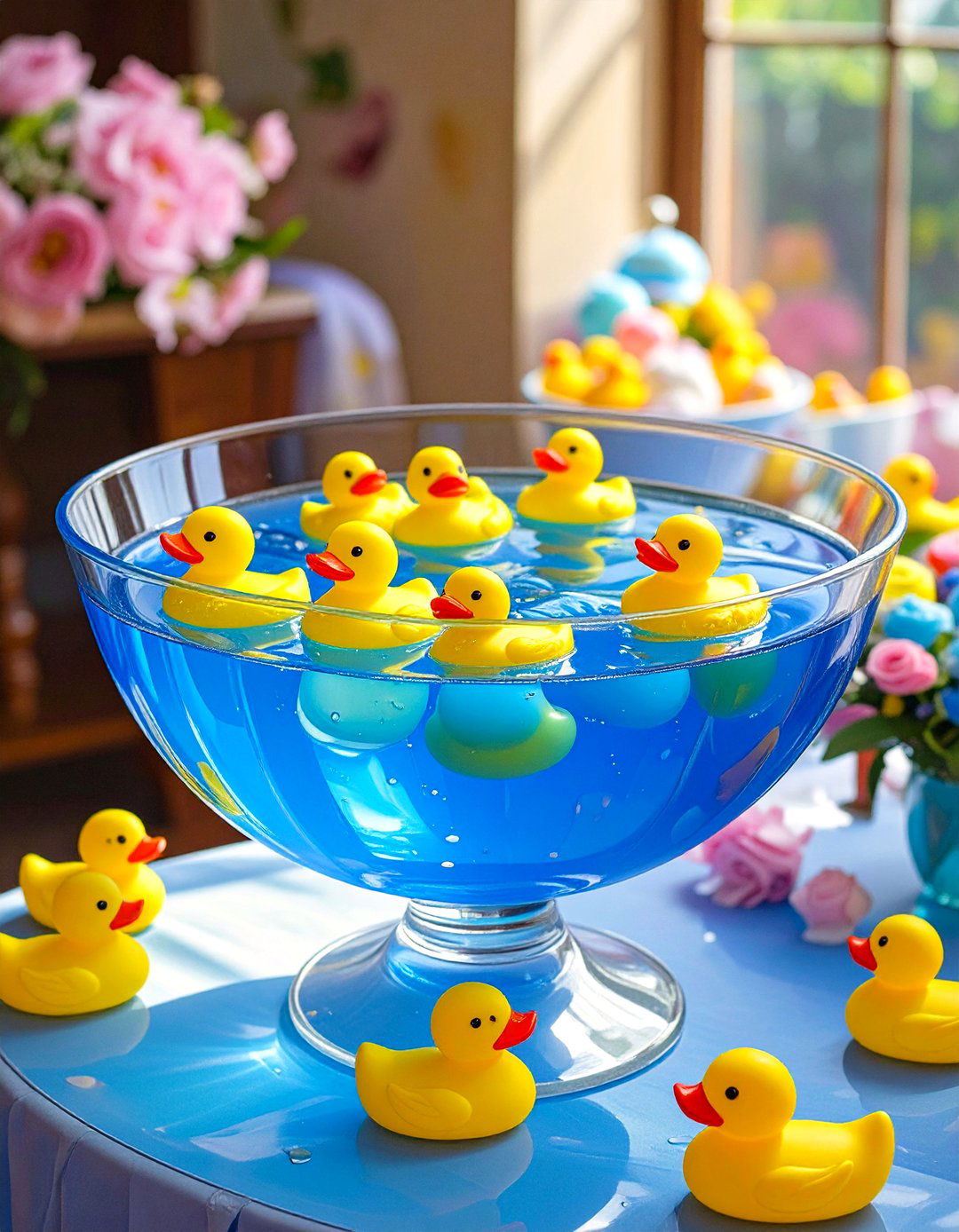 Vintage Rubber Ducky Punch Bowl - 30 unique baby shower decoration ideas