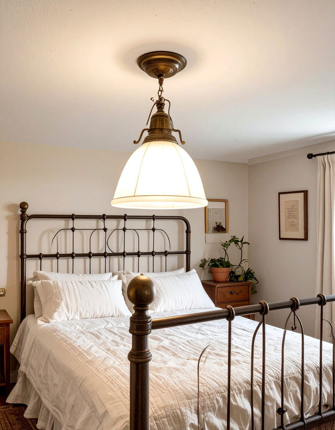 Vintage Schoolhouse Ceiling Light - 30 bedroom ceiling light ideas