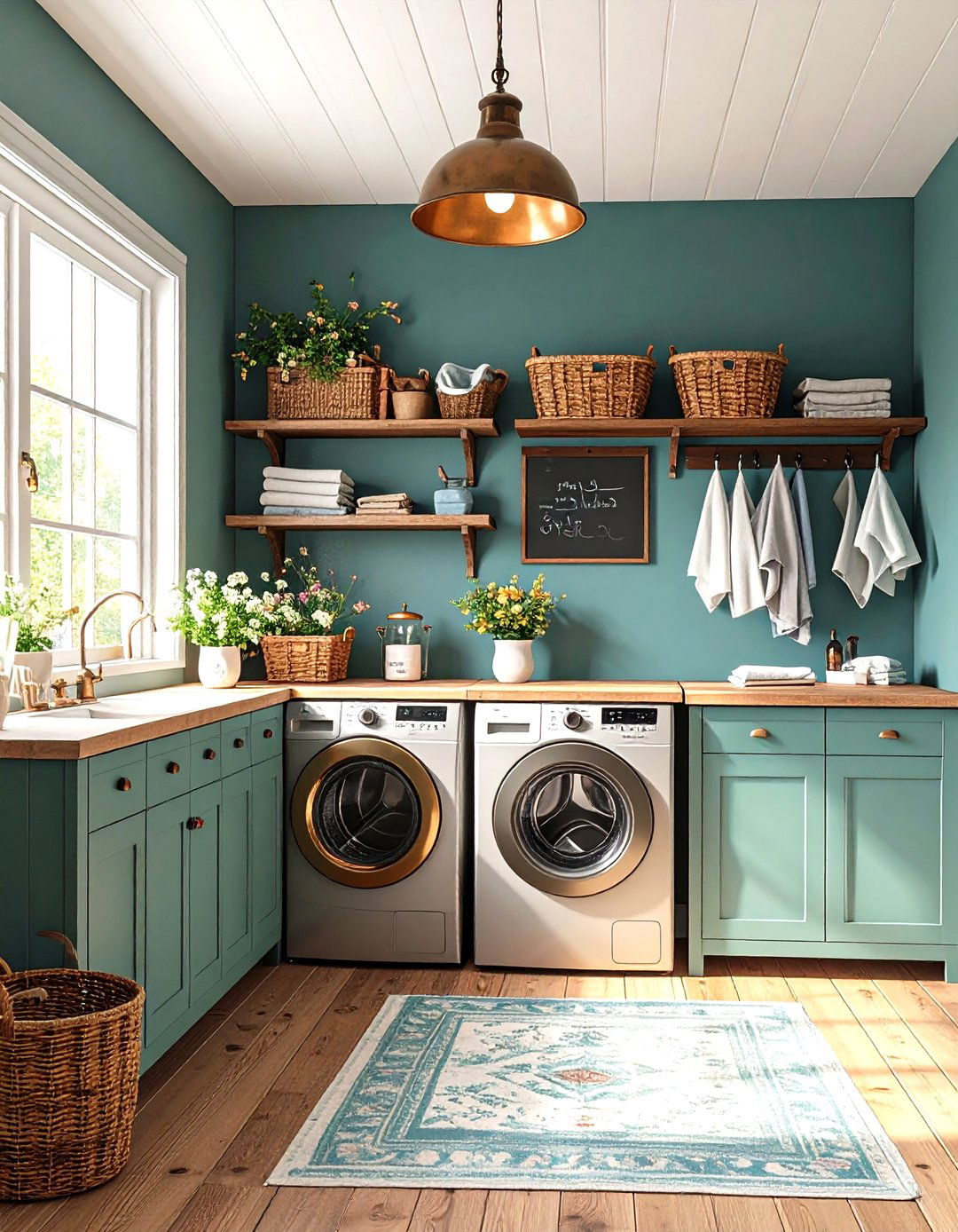 Vintage Schoolhouse Laundry Room - 30 laundry decor ideas