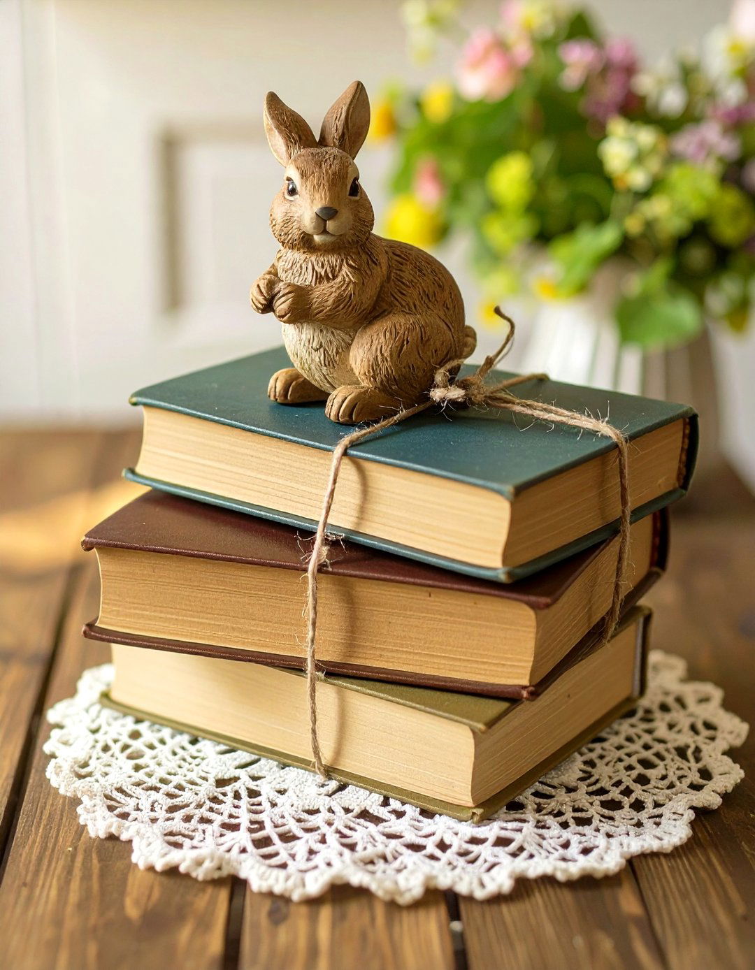 Vintage Storybook Stack - 30 baby shower centerpiece ideas