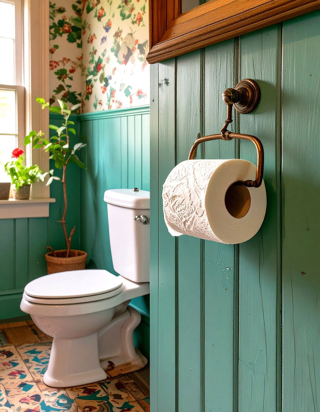 Vintage Style Toilet Paper Holder - 30 vintage bathroom ideas