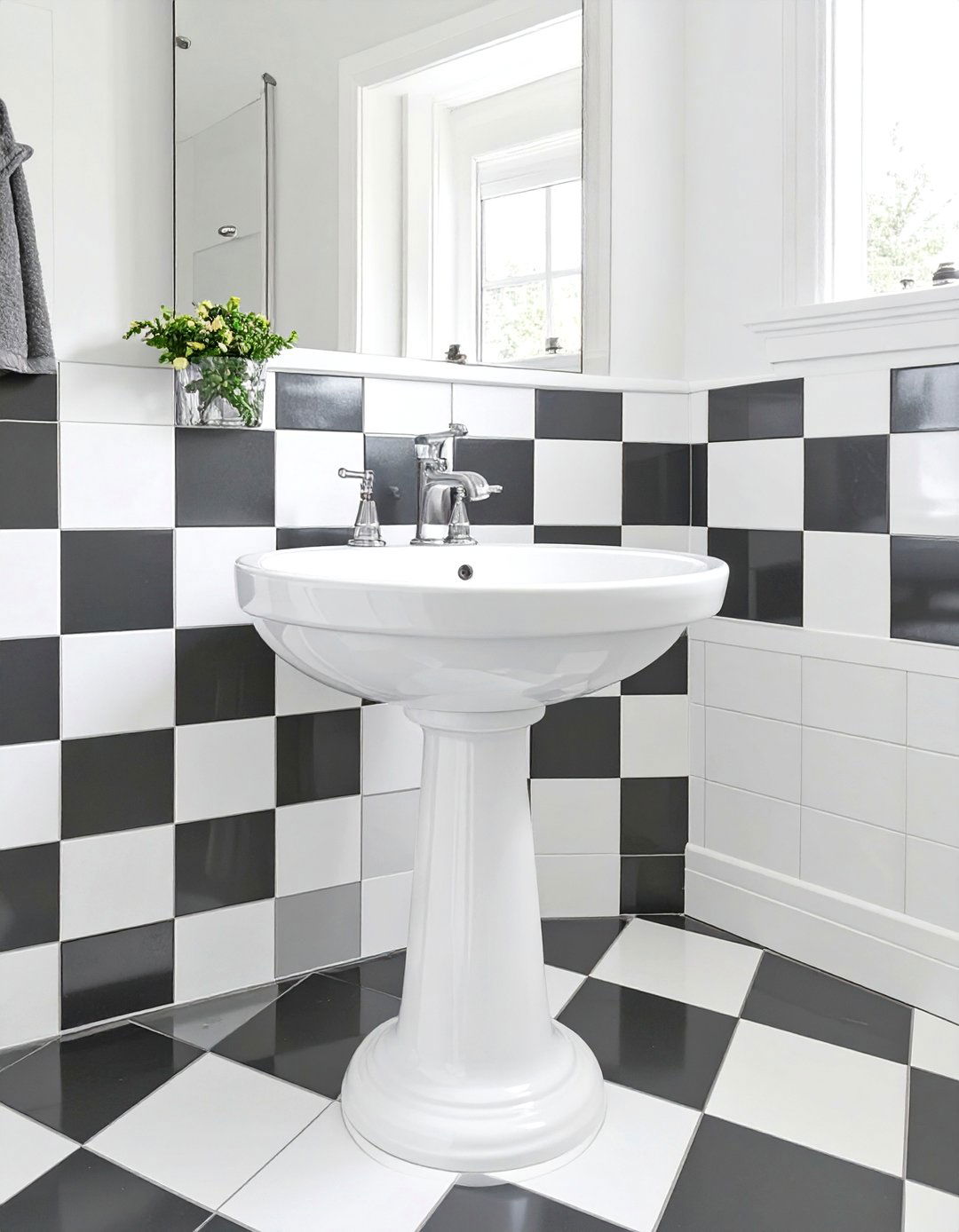 Vinyl Floor Tile Bathroom Backsplash - 30 cheap bathroom backsplash ideas
