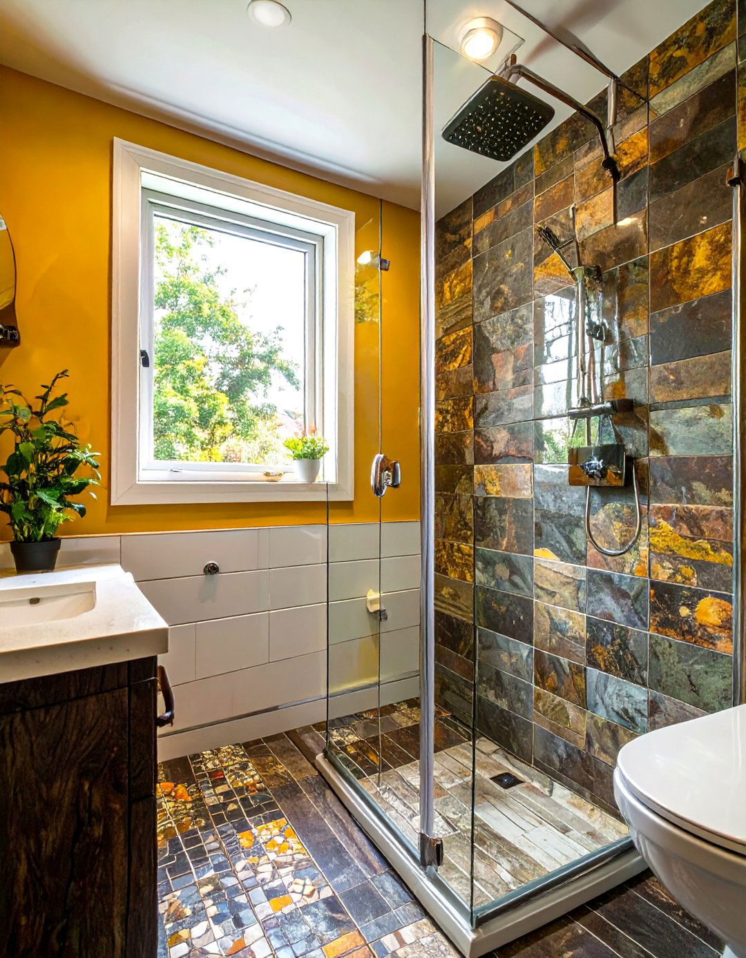Vinyl Frame Shower Window - 30 shower window ideas