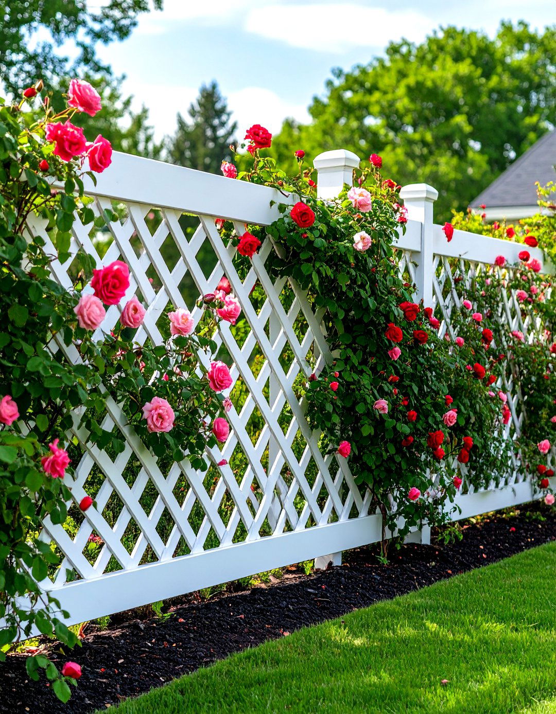 Vinyl Lattice Garden Fencing - 30 garden fencing ideas