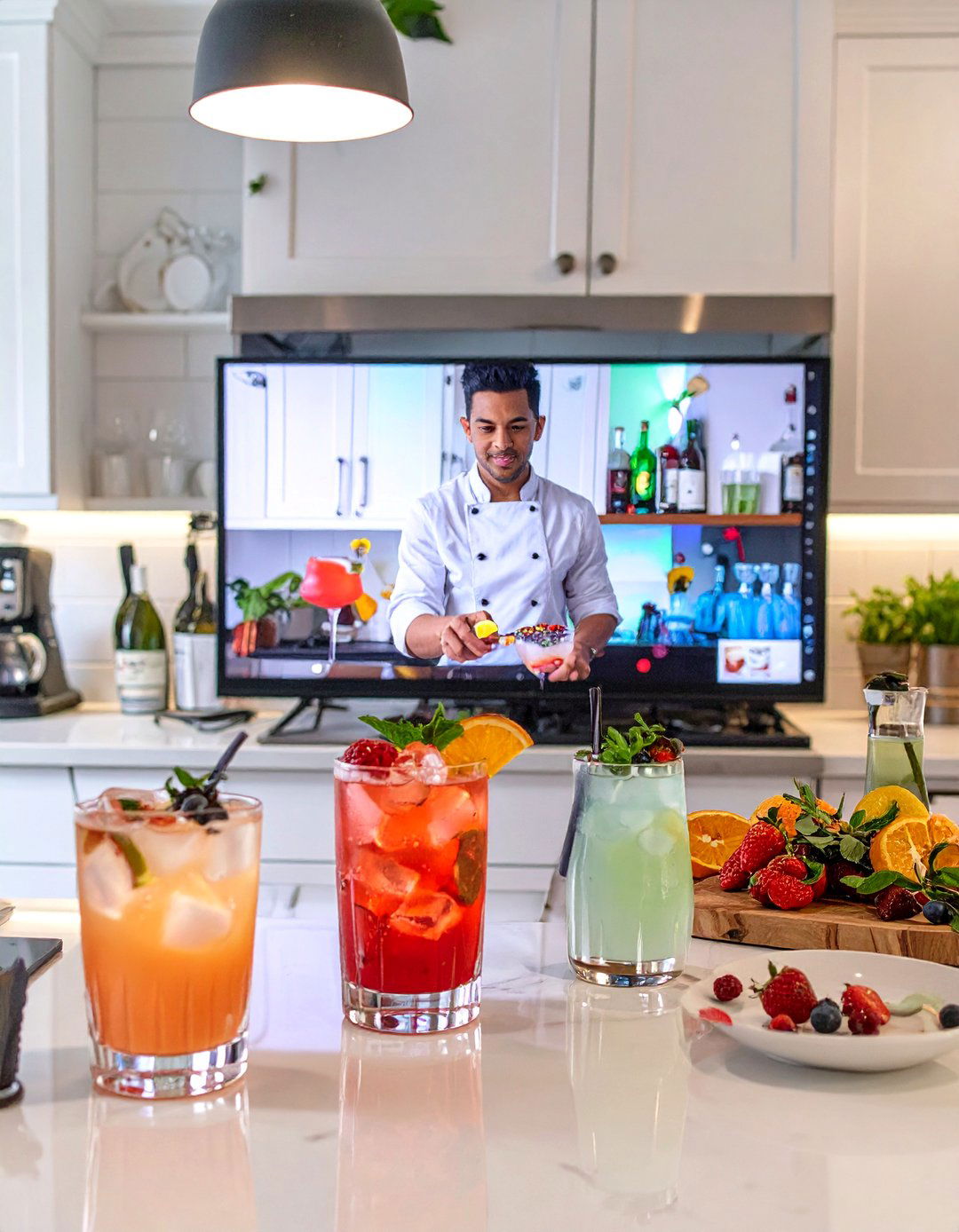 Virtual Mocktail or Cocktail Making Class - 30 virtual baby shower ideas