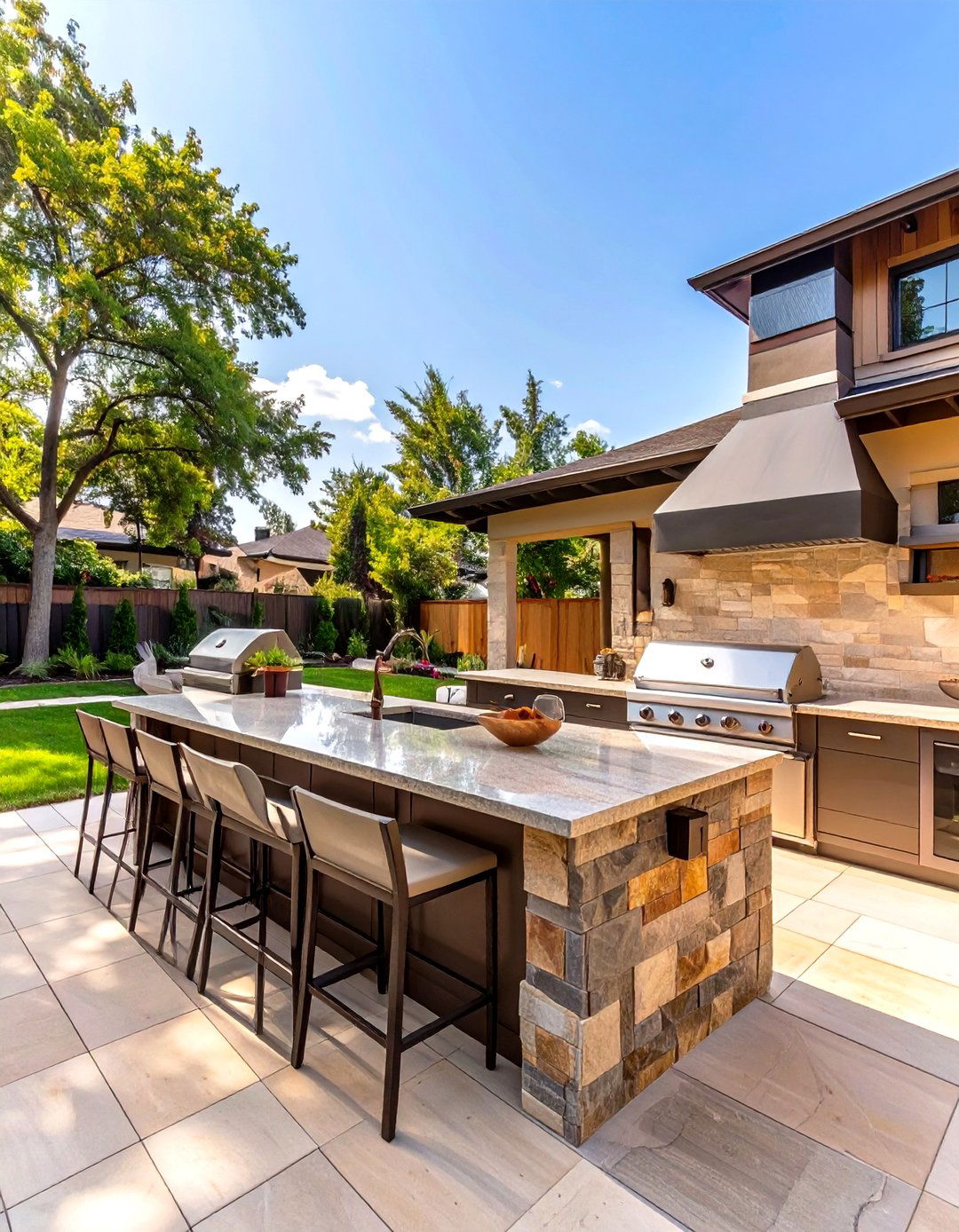 Virtual Outdoor Kitchen and Barbecue Area - 30 virtual landscape design ideas