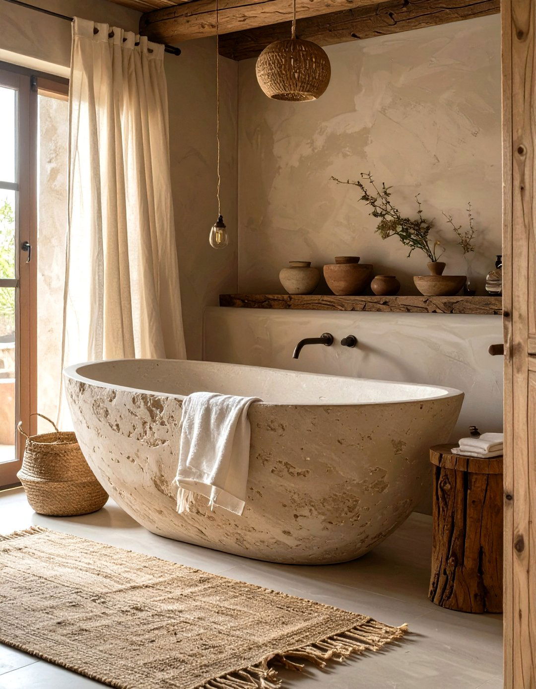 Wabi Sabi Inspired Bathroom - 30 interior design photos ideas