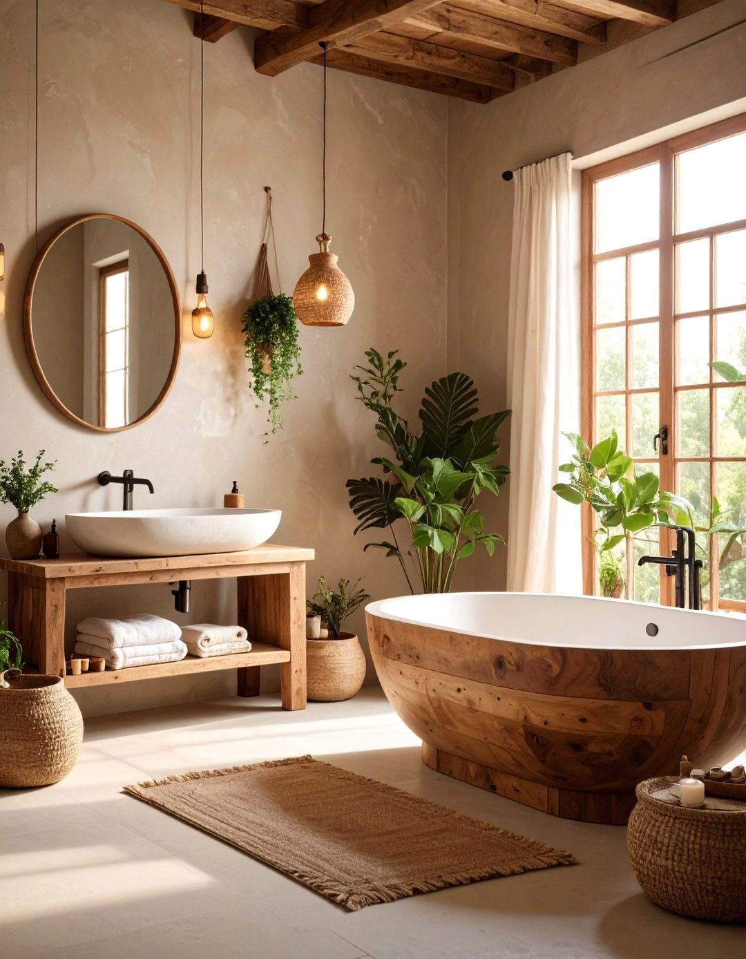 Wabi Sabi Inspired Bathroom - 30 3d interior design ideas