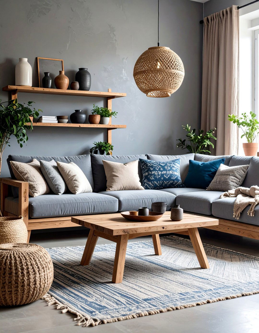 Wabi Sabi Inspired Living Area - 30 interior design color palette generator ideas