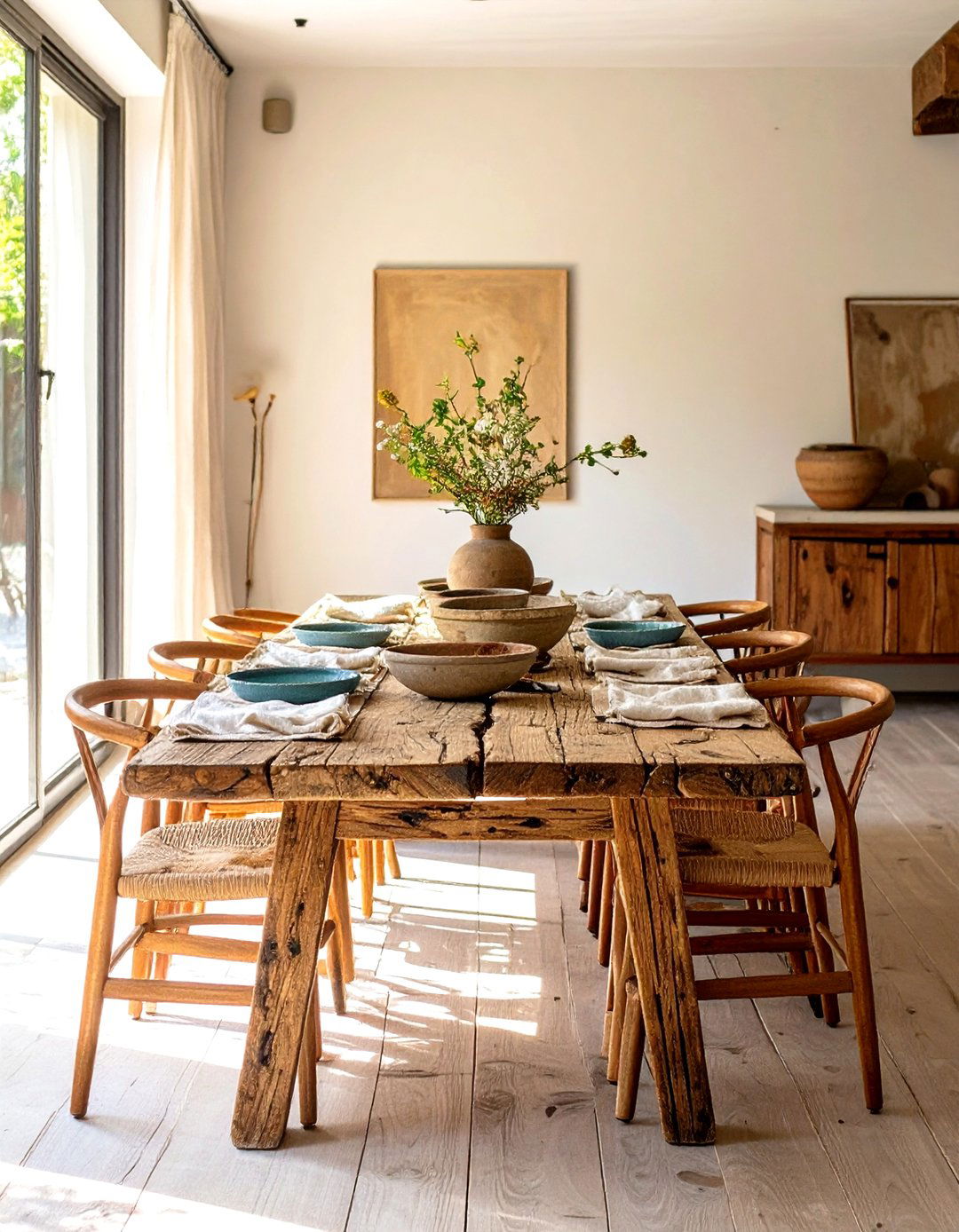 Wabi Sabi Inspired Minimalist Dining Area - 30 minimalist style interior design ideas