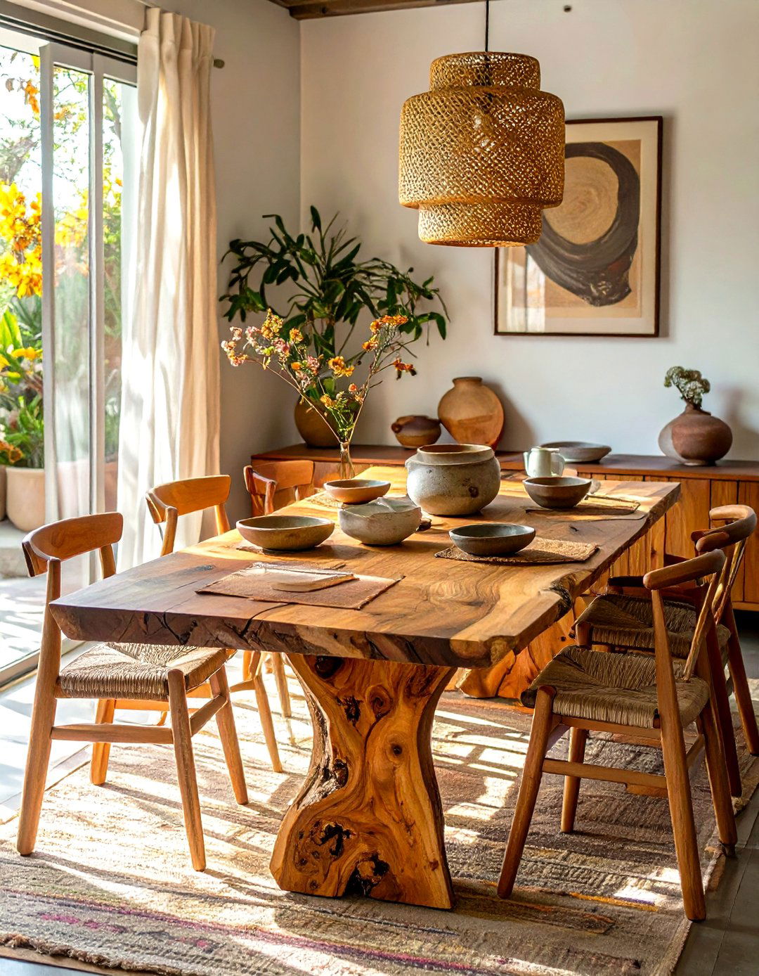 Wabi Sabi Inspired Minimalist Dining Area - 30 minimalist home design ideas