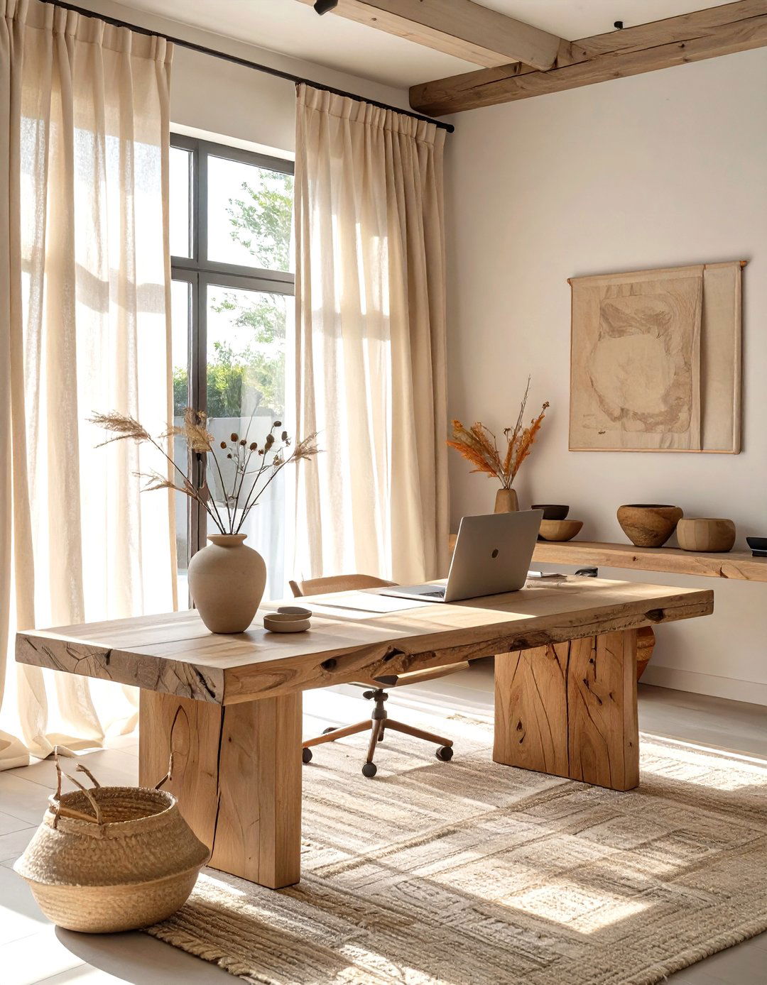 Wabi Sabi Inspired Office - 30 modern office interior design ideas