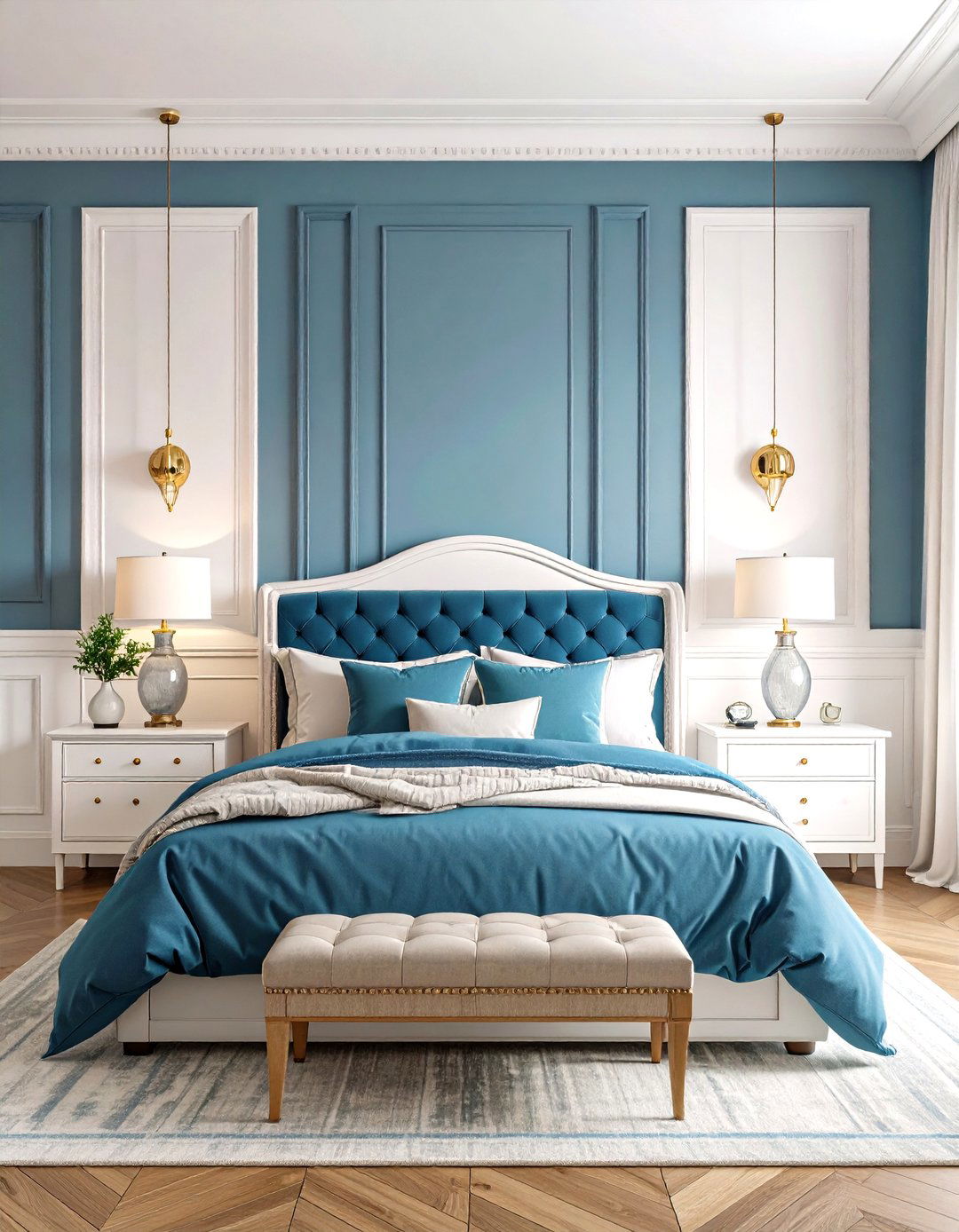 Wainscoting Accent Wall - 30 pinterest bedroom ideas