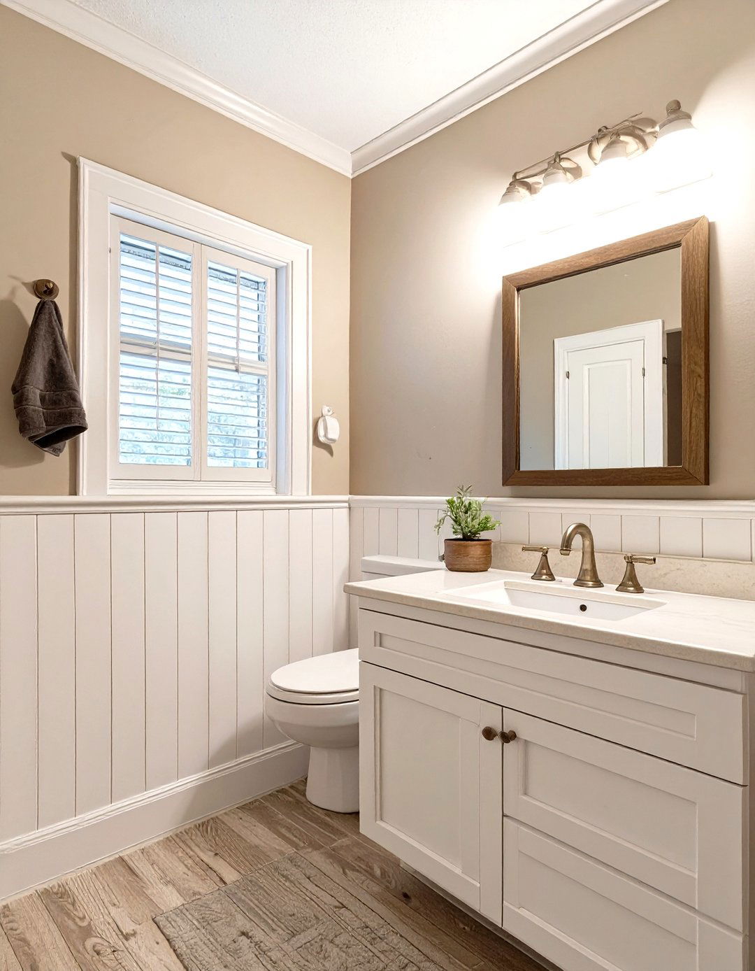 Wainscoting for Visual Interest - 30 very small small half bathroom ideas