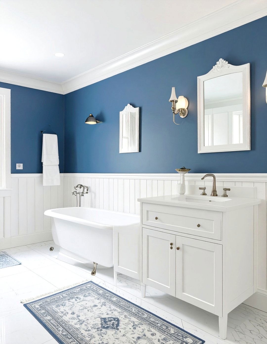 Wainscoting with Tile or Beadboard - 30 victorian bathroom ideas