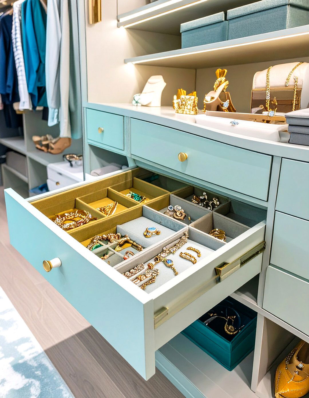 Walk In Closet Jewelry Organization - 30 walk in closet design ideas