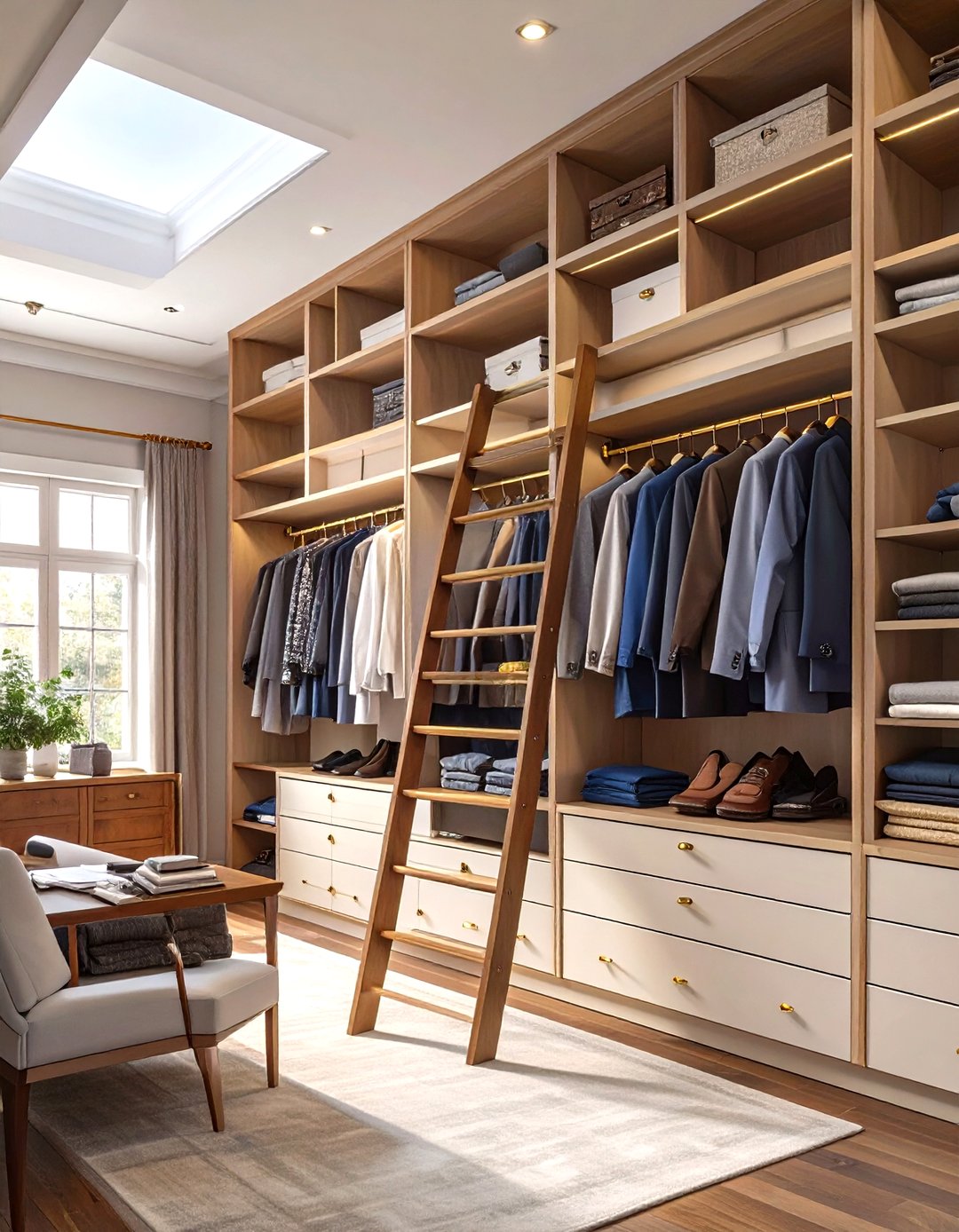 Walk In Closet With A Library Ladder - 30 walk in closet design ideas