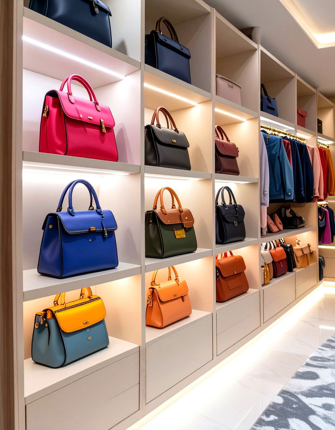 Walk In Closet With Handbag Storage - 30 walk in closet design ideas