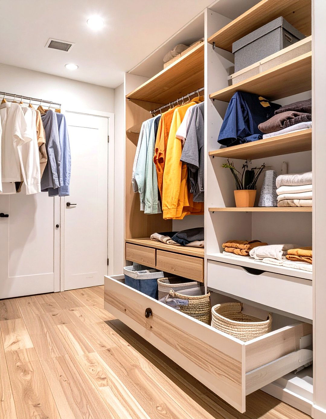 Walk In Closet With Integrated Laundry Hamper - 30 walk in closet design ideas