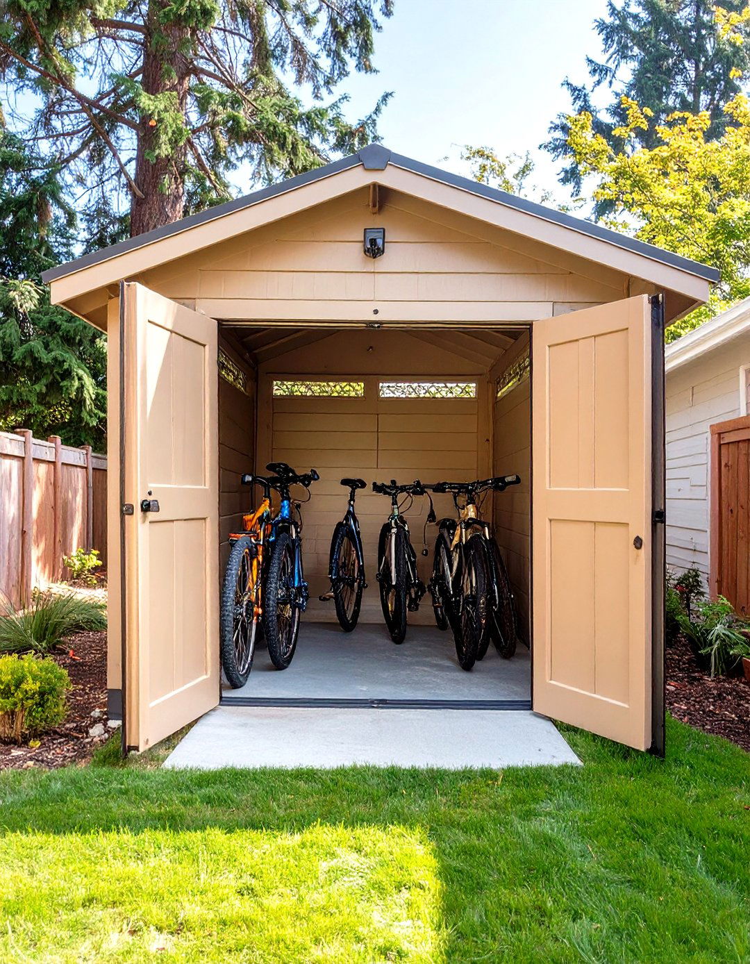 Walk In Plastic Bike Storage Shed - 30 outdoor bike storage ideas