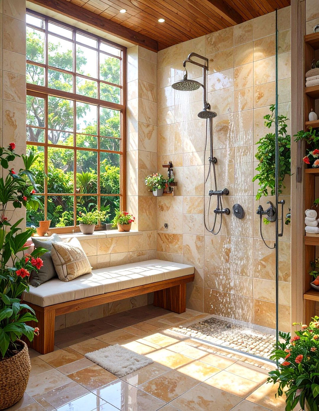 Walk In Shower With A Bench - 30 master bathroom walk in shower tile ideas