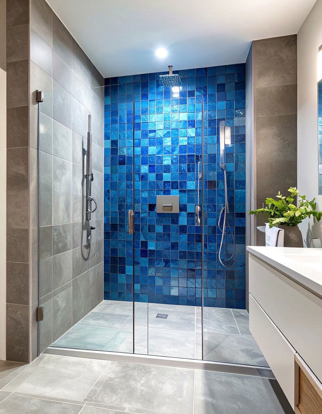 Walk In Shower With Accent Wall - 30 master bathroom walk in shower tile ideas